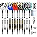 ONE80 Soft Tip Darts Set, 16grams, 12 Pack Steel/Brass Barrel, with Extra Flights, Aluminum Shafts, Flight Protectors and Tool Kit