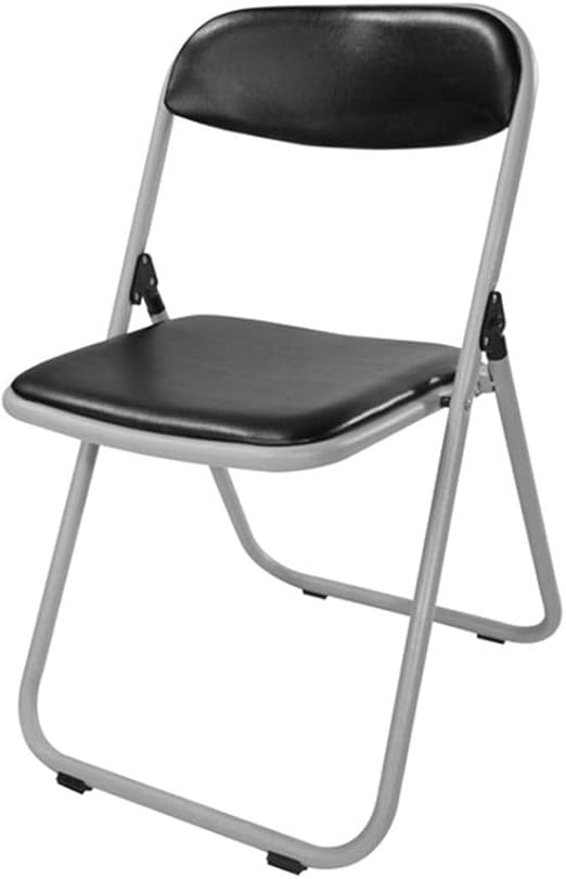 Faux Leather and Steel Folding Dining Chair, 444377cm