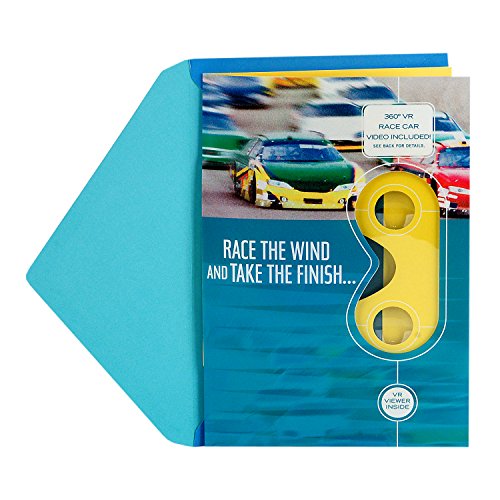 Hallmark Father's Day Greeting Card with Removable Virtual Reality VR Viewer (Drive a Race Car Virtual Reality Video)