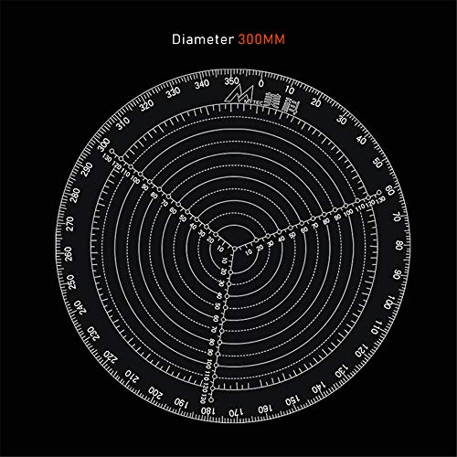 300mm Round Center Finder Compass for Wood Turners Lathe Work Clear Acrylic Drawing Circles Diameter