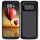 RUXELY Galaxy S8 Plus Battery Case,5500mAh Portable External Backup Charging Case,Rechargeable Protective Power Bank Charger for Samsung Galaxy S8 Plus(Black)(Not for Galaxy S8)