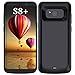 Galaxy S8 Plus Battery Case,5500mAh Portable External Backup Charging Case,Rechargeable Protective Power Bank Charger for Samsung Galaxy S8 Plus(Black)(Not for Galaxy S8)