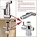 Bidet Sprayer Toilet Sprayer/Handheld Stainless Steel Sprayer with Chrome Finish Brass T-Valve Adapter for Personal Hygiene & Cleaning