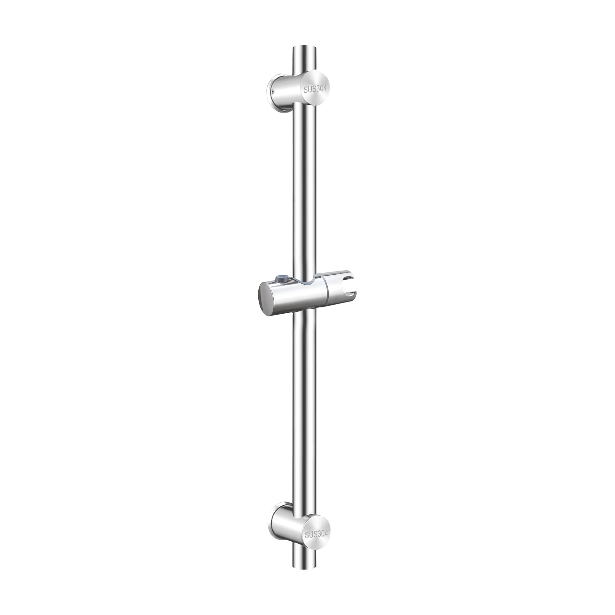 LEADAHEAD Shower Riser Rail 60CM Wall Mounted Shower Slide Bar with Adjustable Shower Head Holder SUS304 Stainless Steel Shower Holder Bracket Polished Finish