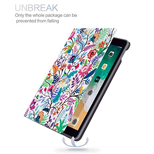 Ipad 7Th Generation Case Lalumix Ipad 10.2 Case 2019 Smart Shell Stand Cover Soft TPU Hard Back Protector with Auto Wake/Sleep for Tablet Case （Paisley Leaves）