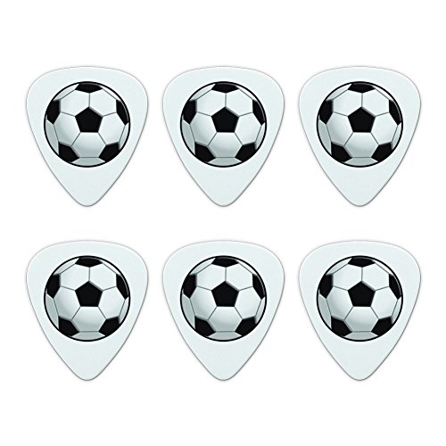 Soccer Ball Football Novelty Guitar Picks Medium Gauge - Set of 6