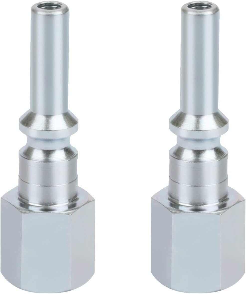 WYNNsky 1/4'' FNPT Quick-Connect Zinc-Plated Plug with Sealant, Lincoln Type, 2-Piece Air Tools Accessories Fittings Plug - - 