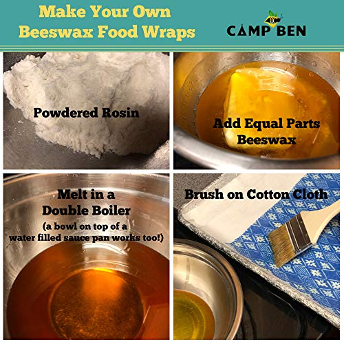 Camp Ben Powdered Rosin (1 lb) - Sports Hand Grip Enhancer - Add More Stick to Beeswax Food Wraps - Dry Hands Accessories - Powder Pine Resin - Thumbnail 2