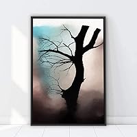 Framed Canvas Wall Art Abstract Trees Canvas Prints Home Artwork Decoration for Living Room,Bedroom - 16x24 inches