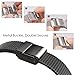 Vigor Rigger Unisex Ultra Thin Unique Men Quartz Watch Black Analog Dial with Date Display Metal Case Milanese Mesh Band (black)