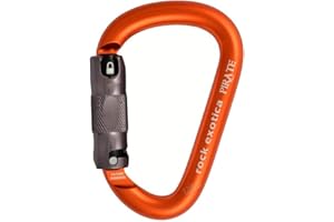 Rock Exotica Pirate Carabiner - Heavy Duty Locking Carabiner for Rock Climbing and Professional Climbing Gear and Industrial Use - HMS Design, Made in The USA