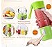 Portable Blender,Mini Personal Size Blenders for Smoothies and Shakes,USB Rechargeable Travel Juicer Cup Electric Fruit Juice Mixer with 6 Updated Blades for Travel, Sports, Kitchen,13.5Oz (Green)