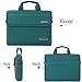 BRINCH Laptop Bag Oxford Fabric Portable Notebook Messenger Bag Shoulder Briefcase Handbag Travel Carrying Sleeve Case w/Shoulder and Luggage Strap for Men Women Compatible 17-17.3 Inch Laptop, Green