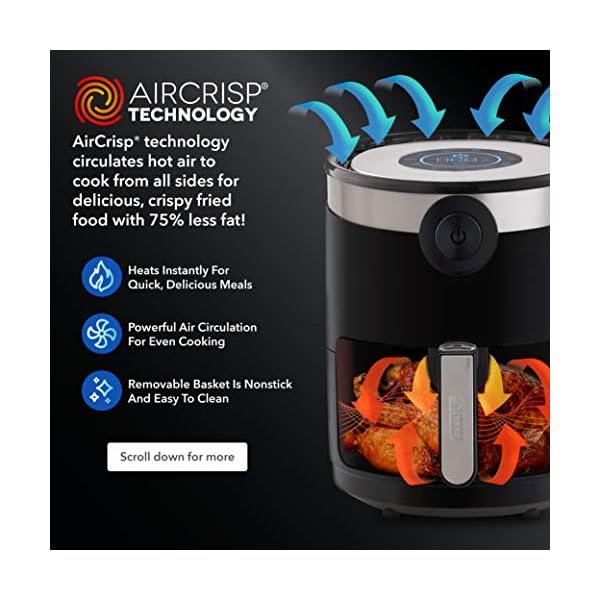 Dash DMAF360GBAQ02 Aircrisp® Pro Digital Air Fryer + Oven Cooker with