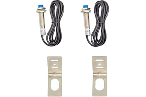 Haldzemo M12 Inductive Proximity Sensor LJ12A3-4-Z/BY Normally Open Detection Approach Switch PNP NO 3 Wire DC 6V-36V with L Type Bracket (2 Pack, PNP NO+L Type)