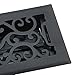 Accord AMFRBLC410 Charleston Floor Register, 4-Inch x 10-Inch(Duct Opening Measurements), Matte Black
