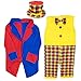 Creepy Clown Adult Men's Halloween Dress Up Theme Party Cosplay Costume (X-Large)