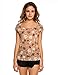 Zeagoo Ladies Girl Summer Chiffon Loose Blouse Multicolors Shirt