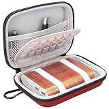 BOVKE EVA Shockproof Travel Carrying Storage Case Bag for Jackery Giant+ 12000 mAh 10200mAh, RAVPower 16750mAh/13000mAh, Anker PowerCore 10400 Portable Charger Power Bank External Battery,Red
