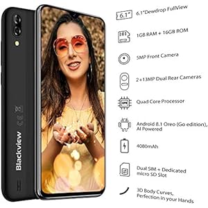 Smartphone Offerta del Giorno, Blackview A60 6.1''Waterdrop Schermo, 13MP+5MP, 4080mAh Batteria Cellulari Offerte, 128GB… - immagine 3