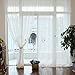 DOKOT Long Solid Embroidery Rod Pocket Window Curtains/Drape/Panels/Treatment Cotton Linen with Crochet Border, 71x100 inches (71