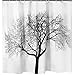 Tree Shower Curtain Mildew Resistant - 72x72 Tree Design Decor Waterproof Odorless Eco Friendly Anti Bacterial Bath Curtains Liner Decorative Fabric for Bathroom Heavy Duty Rustproof Metal Grommets