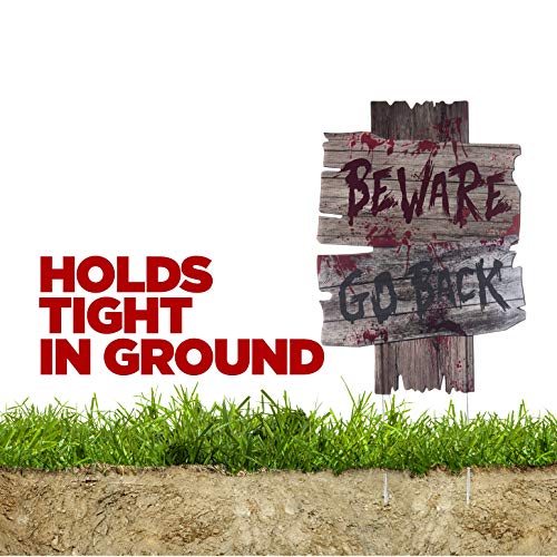 image for Prextex Scary Halloween Yard Signs for Scary Outdoor Decoration - Bewa