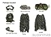 GLORYFIRE Ghillie Suit Woodland Forest Camouflage Hunting Apparel Wargame Wildlife Photography Shooting Halloween Airsoft Paintball 3D Tactical Wear Conceal Suit Gun Cover Head Cover