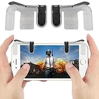 GUOYIHUA 【Mobile Game Joystick】 PUBG Mobile Game Controller Sensitive Shoot and Aim Keys L1R1 Trigger Buttons for PUBG/Knives Out/Rules of Survival, Support Both Android and IOS System