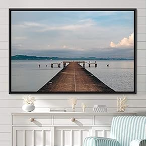 signwin Framed Canvas Wall Art Coastal Freedom Aerial...