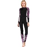 Akaeys Women's Full Body Swimsuit Rash Guard One Piece Long Sleeve Long Leg Swimwear with UV Sun Protection