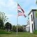 Gientan 20FT Telescopic Flag Pole, Extra Thick Heavy Duty Aluminum Flagpole Kit with 3x5 US Flag&Golden Ball Top for Commercial Residential Outdoor Use, Fly up 2 Flags