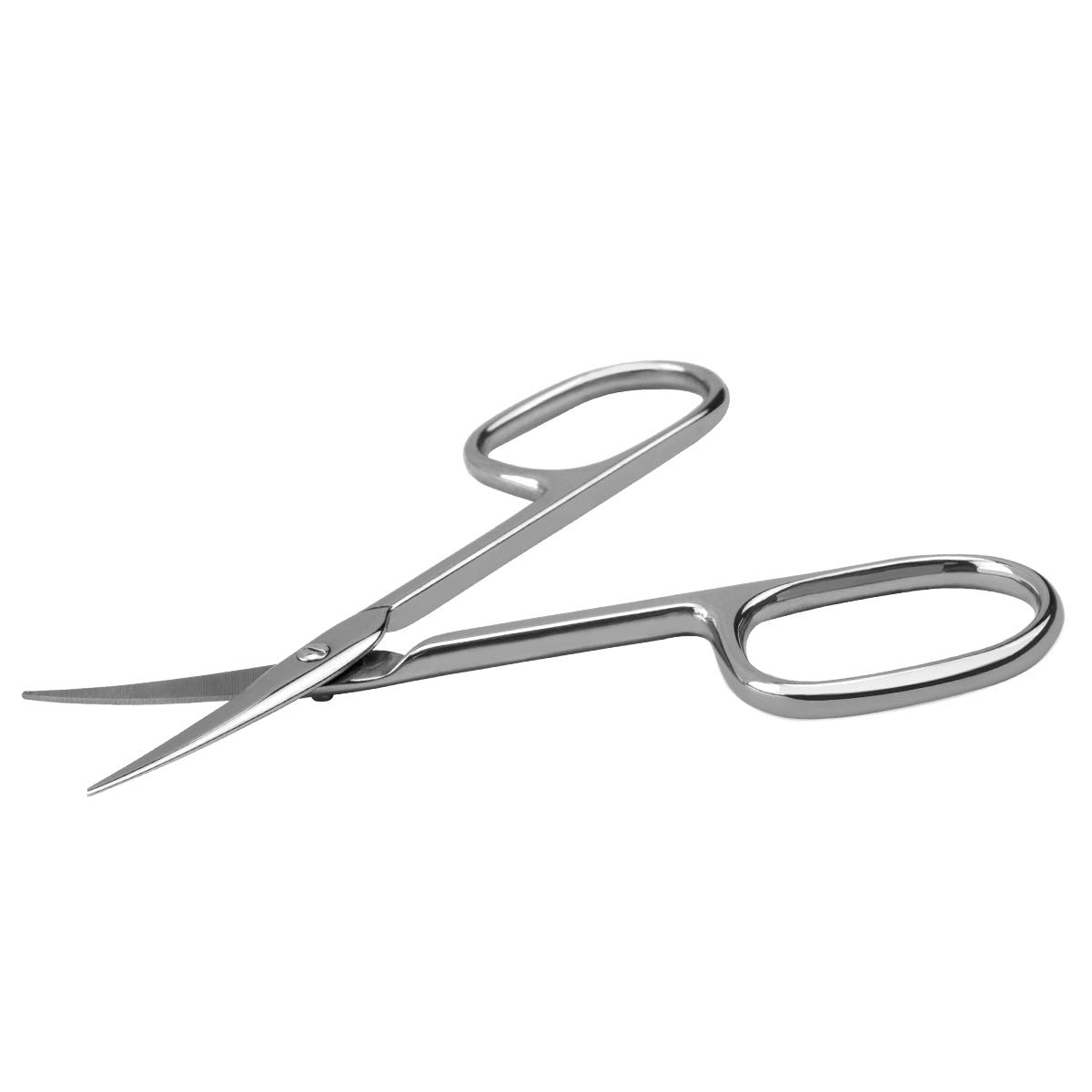 KOZEAR Manicure Scissor Curved Blade Premium Stainless Steel for Nail Eyelash, Eyebrow, Dry Skin: Beauty