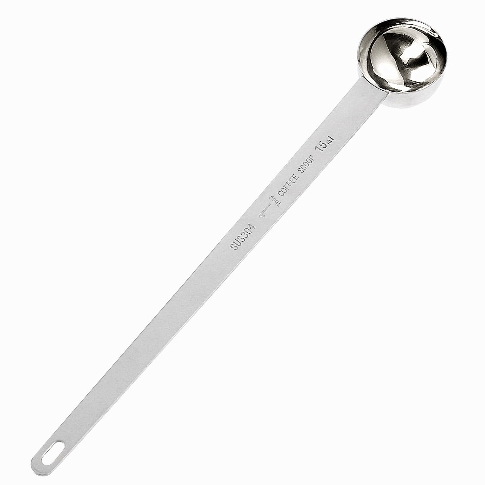 Photo 1 of 1 Tablespoon Coffee Scoop Stainless Steel Long Handle Measuring Spoon 1 tbsp Measuring spoon 15 ml Coffee Scoop 1 tablespoon Scoop for Ground Coffee