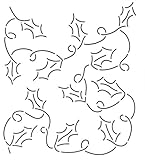 Quilting Creations Holly Background Quilt Stencil, 8