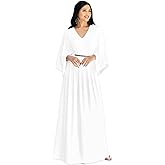 KOH KOH Womens 2026 Long Elegant V-Neck Batwing Sleeve Cocktail Kaftan Maxi Dress