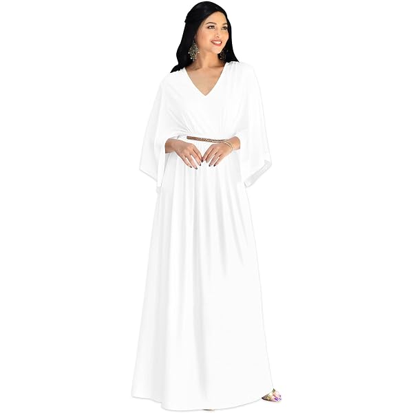 Maternity Evening Caftan KOH KOH Women's Flowy V-Neck Kaftan Dress - Empire  Waist Short Sleeve Maxi For Maternity & Special Occasions Maternity Formal  Gown