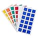 Dengguoli 6 Pieces 3x3x3 Magic Cube Rubik's Cube PVC Stickers for 3D Magic Puzzle Toys