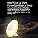 IPEAK Sunrise Alarm Clock, Wake Up Light Radio Alarm Clock, Nature Night Light With 7 Colors, Nature Sounds, FM Radio, Touch Control, Atmosphere Lamp, Bedside Lamp