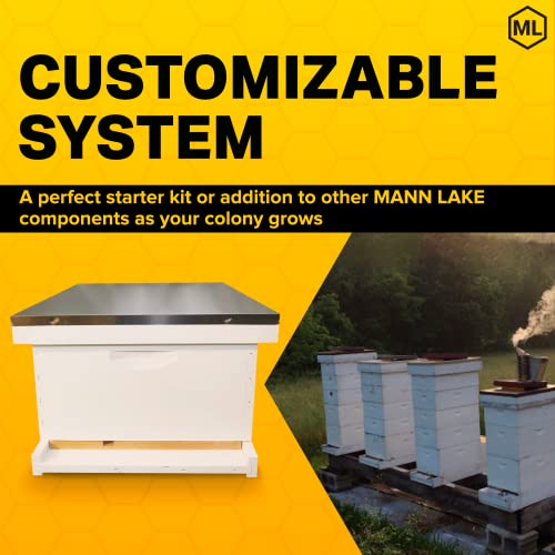 Mann Lake Complete Bee Hive Kit, Fully Assembled BeginnerFriendly Bee