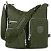 Oakarbo Crossbody Bag Nylon Multi-Pocket Travel Shoulder Bag (1204 Army green, Large)