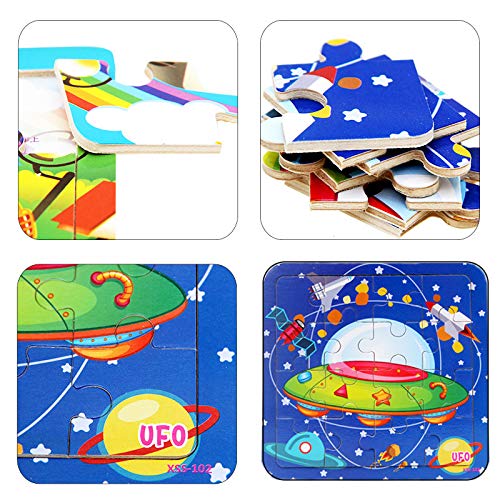 image for Blppldyci Wooden Jigsaw Puzzles Set for Kids Age 2-5 Year Old Traffic 