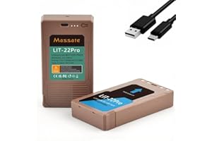 Massate 2-Pack 7000mAh LIT-22 Batteries for Spypoint Trail Camera, Replacement for LIT-22 Rechargeable Lithium Battery for Fl