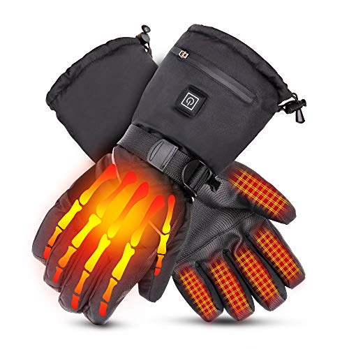 Loiion Electric Heated Gloves for Men Women, Winter Thermal Gloves, 7.4V Rechargeable Battery Motorcycle Heated Gloves Hand Warmers for Arthritis Hands, Outdoor Skiing Hiking Cycling Hunting