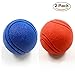 2 Pack YUSEN Tough Rubber Bouncy Tennis Ball, Floatable Retrieve Chew Toy Virtually Indestructible for Dogs Water Swimming Pool Play, Tennis Size, 2.6 Inch