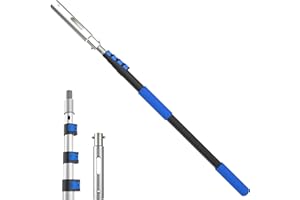 SKGPOLE Swimming Pool Pole, Upgraded 16FT Professional Telescopic Extendable Pool Pole Aluminium Heavy Duty, Adjustable Length 4 to 16 Feet, Universal Pole for Skimmer Nets, Brushes and Vacuum Heads