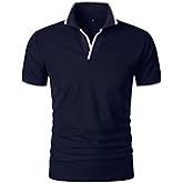 HOOD CREW Man’s Polo Shirt Casual Basic Designed V-Neck Tee Shirts