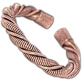 Krishnaa Jewels 90+gram Braided Pure Copper Oxidized Heavy Handmade Cuff Bracelet Gift Jewelry
