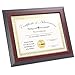 Creative Picture Frames 8.5X11Mh Mahogany Finish Diploma Frame Displays 8.5 By 11-Inch Certificate, Graduation, University, Diploma Frames With Stand & Installed Wall Hanger