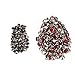 Leathercraft Round Stud Spots Rhinestones Rivet Tack Pack of 100 (Red)